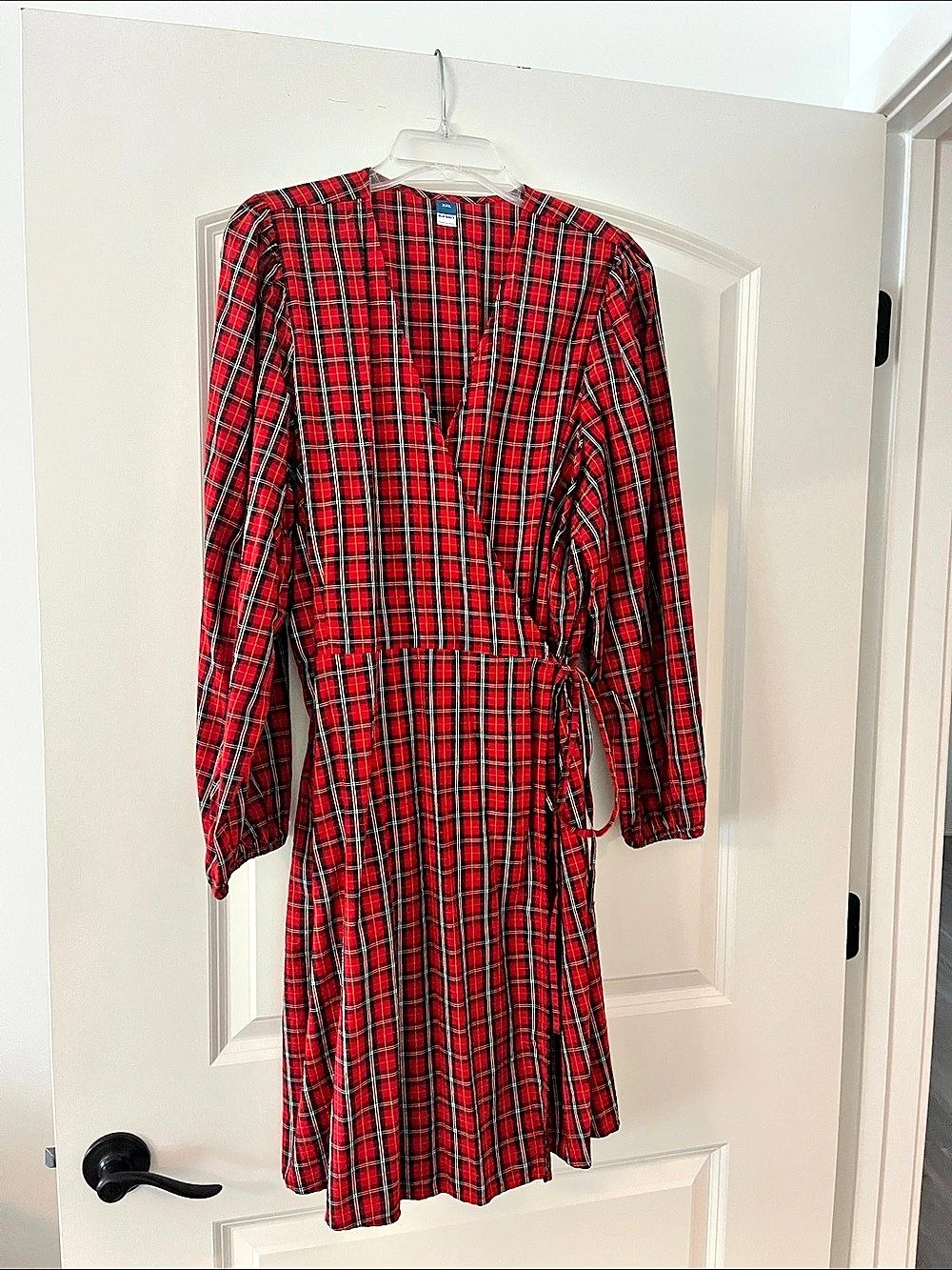 Old Navy Plaid Maxi Dress in Red & Black Size XXL Like New